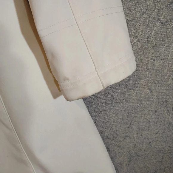 Marika Women's White Long Sleeve Zippered Belted Trench Coat NWOT Size  Large - Picture 16 of 16